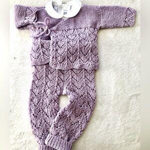 6m merino set. Handknit.